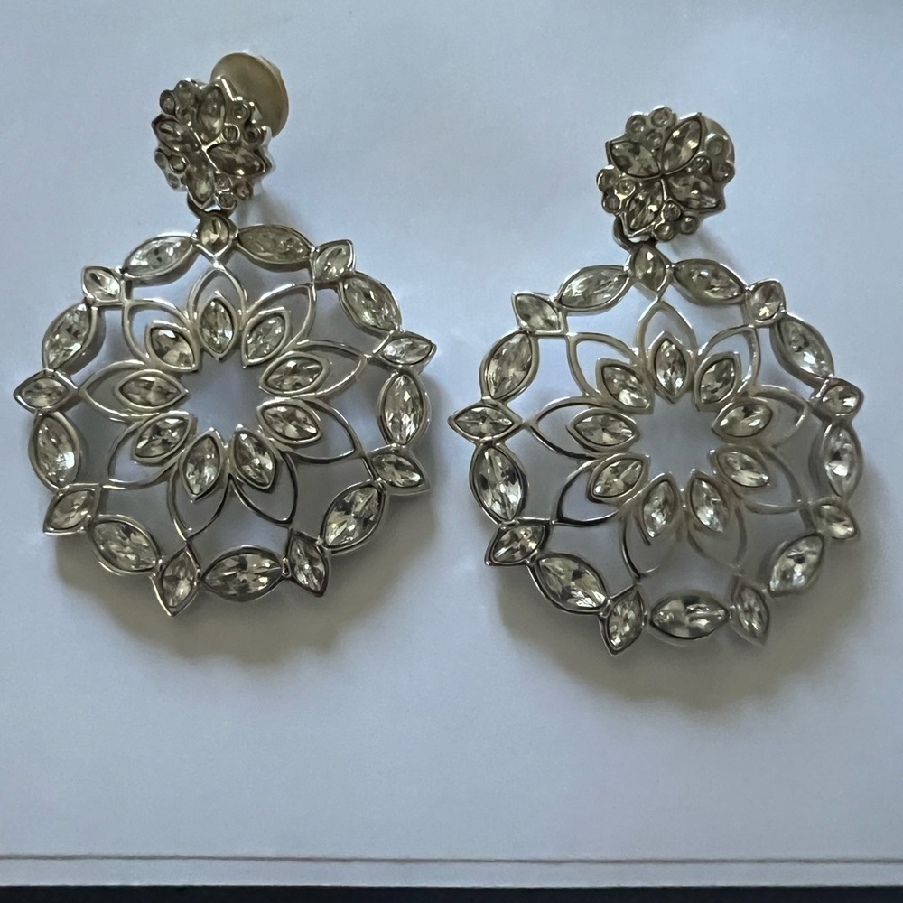 Swarovski clip on wedding earrings
